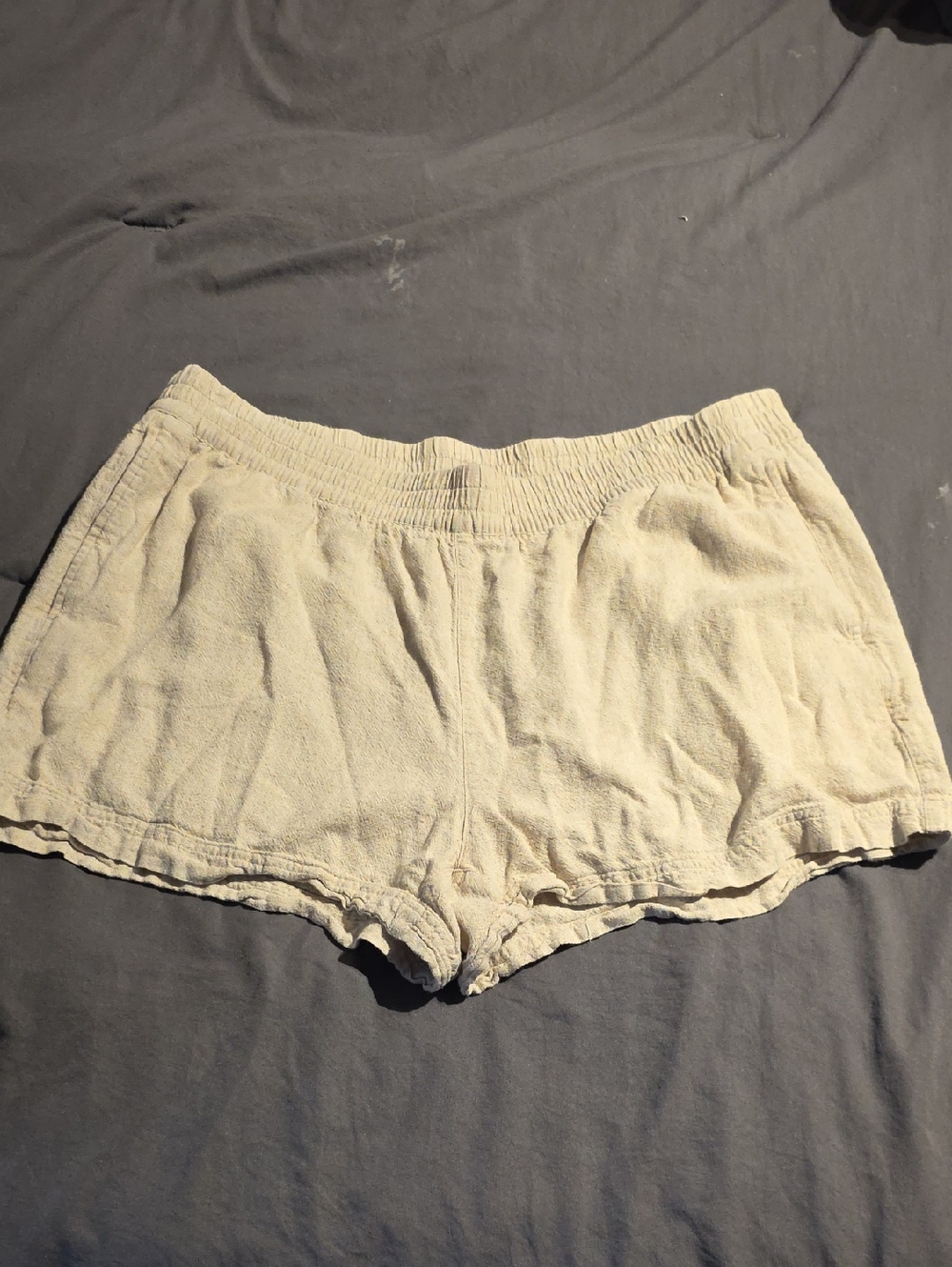 Old Navy Cream Linen Blend Shorts
